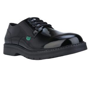 Kickers Womens/Ladies Finley Patent Leather Lace Up Shoes / Black